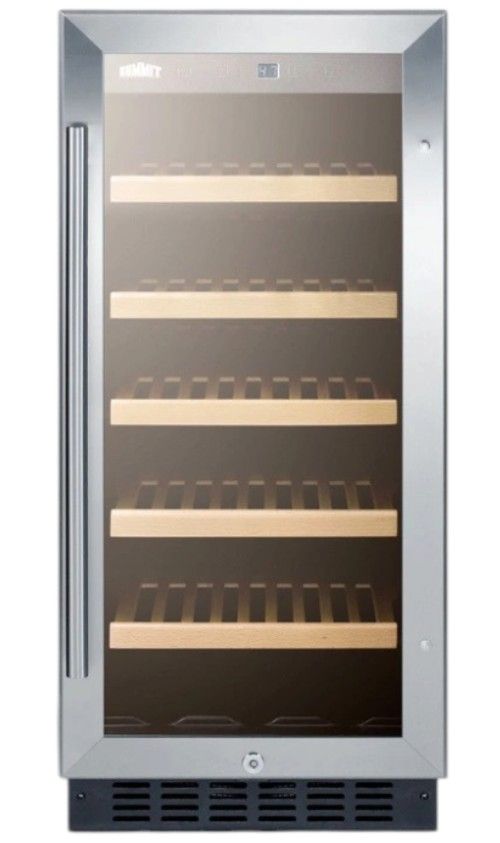 Summit® 15" 2.2 Cu. Ft. Stainless Steel Wine Cooler-0