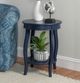 Powell® Rainbow Navy Blue Round Side Table-1