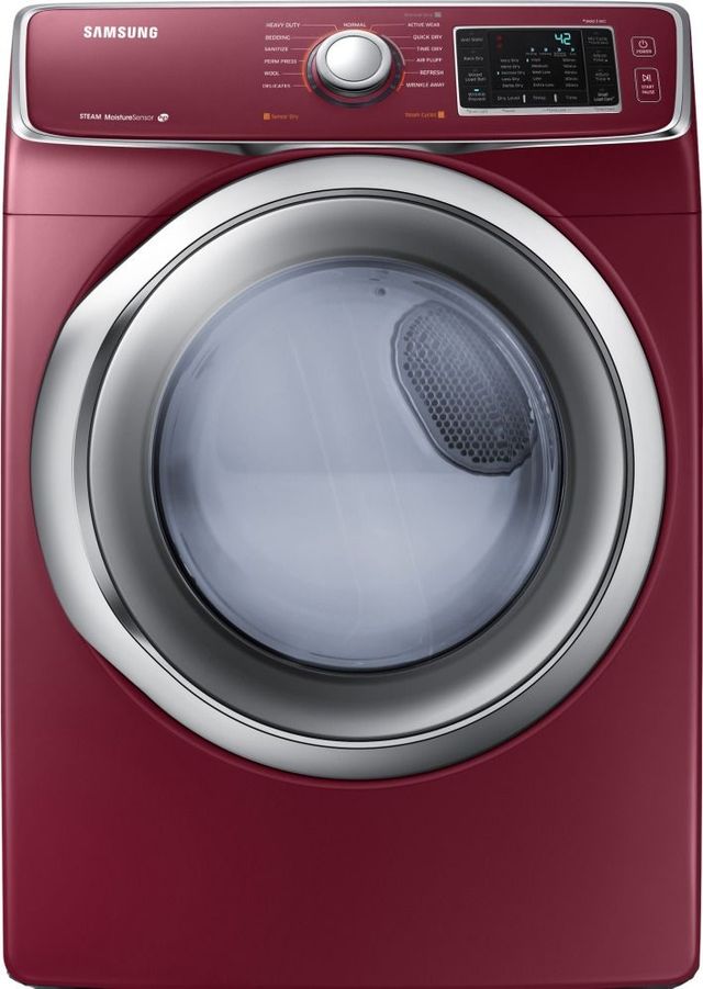 Samsung 5400 Series 7.5 Cu. Ft. Merlot Front Load Electric Dryer-0