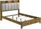 Coaster® Henderson 5-Piece Gray/Medium Oak Eastern King Upholstered Panel Bedroom Set -1