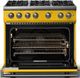 Viking® 5 Series 36" Daffodil Pro Style Gas (NG) Range with Polished Chrome Trim-1