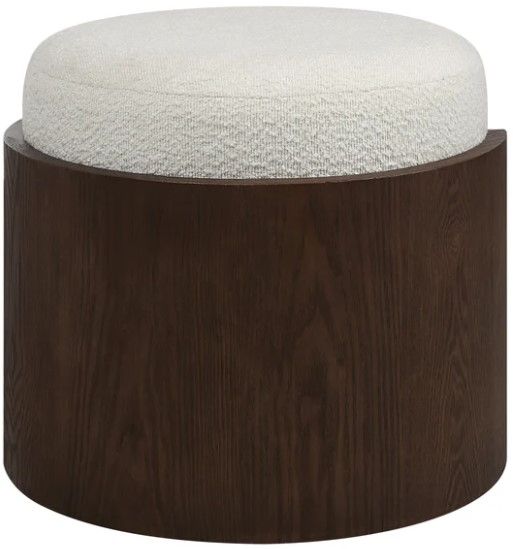 Renwil® Capsula Off-White/Walnut Ottoman-2