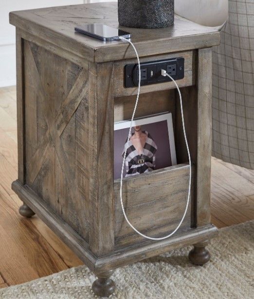 Null Furniture Aria Gray Wash Chairside Cabinet-1
