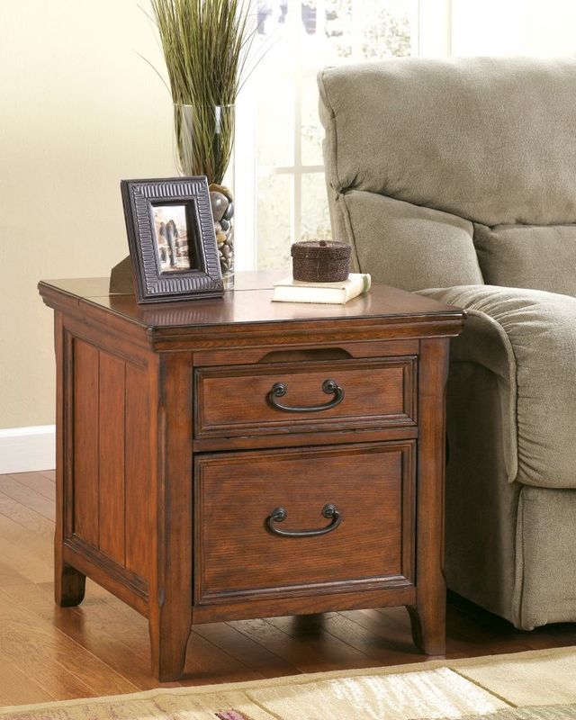 Signature Design by Ashley® Woodboro 2-Piece Dark Brown Living Room Table Set-2