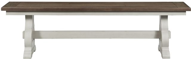 Intercon Drake French Oak/Rustic White Dining Bench-2