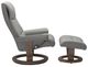 Stressless® by Ekornes® Customizable View Small Manual Recliner and Ottoman with Classic Base-1