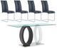 Global Furniture USA D1628 5-Piece Black Dining Set-0