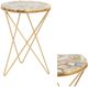 Crestview Collection Olivia Gold Accent Table with Agate Top-2
