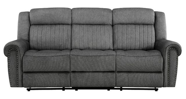 Homelegance® Brennen Charcoal Double Reclining Sofa-2