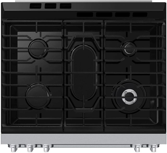 Samsung Bespoke 30" Matte Black Steel Smart Slide-In Gas Range with True Convection-3