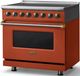 Viking® 5 Series 36" Spiced Cider Pro Style Induction Range with Brushed Brass Trim-2