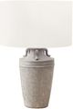 Monarch Specialties Inc. Grey Ceramic Table Lamp with Beige Shade-0