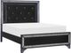 Mazin Furniture Salon Pearl Black Queen Panel Bed-0