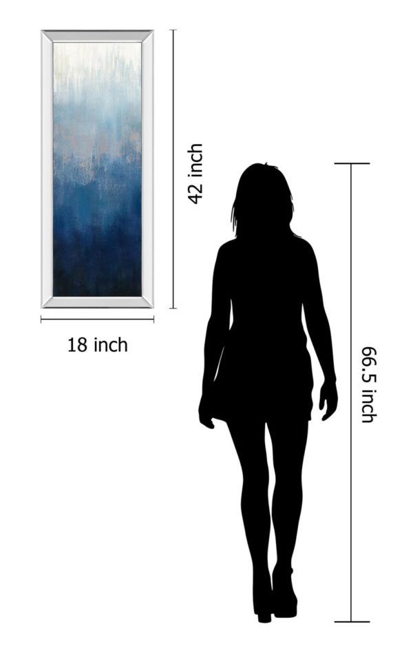 Classy Art Silver Wave II by Silvia Vassileva Mirrored Frame Wall Art-3