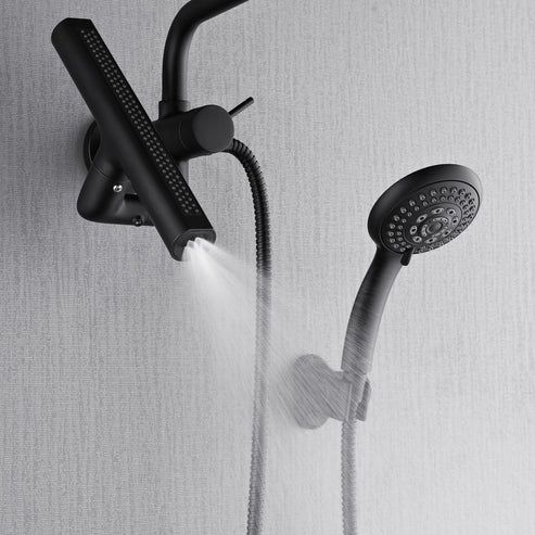 Forno Acqua AcquaFALL Mini Matte Black 8"  Retrofit Shower System-3