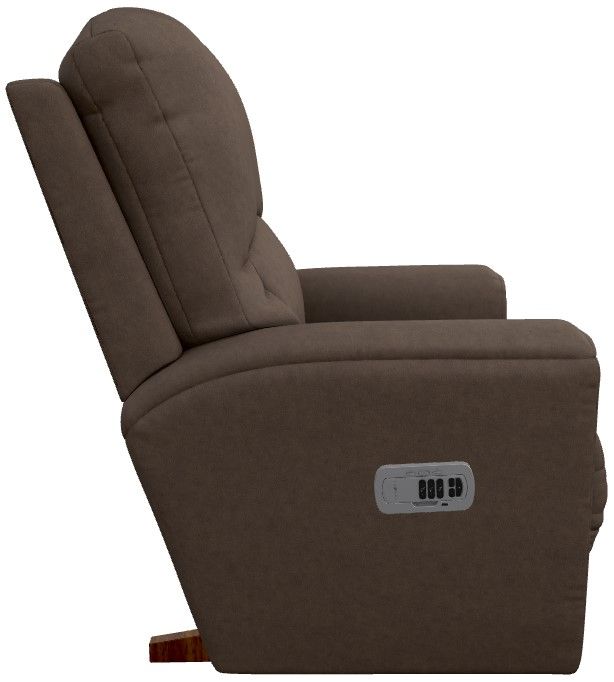 La-Z-Boy® Cassian Mocha Power Rocking Recliner with Headrest-3
