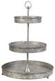 A & B Home Evelyn Silver 3-Tiered Food Stand Tray-1