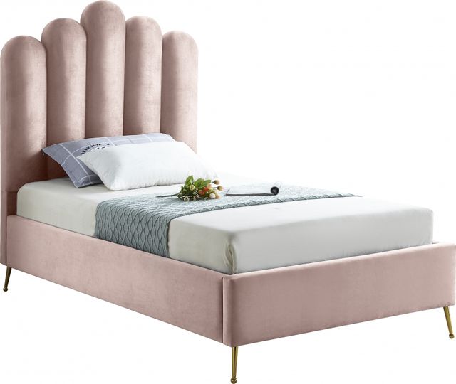 Meridian Furniture Lily Pink Twin Bed-0
