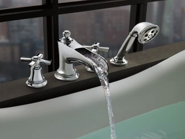 Brizo Rook® Polished Chrome Roman Tub Faucet Kit-2