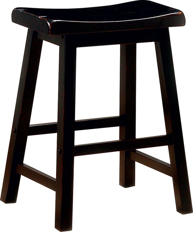 Coaster® Durant 2-Piece Black Wooden Counter Stools-1