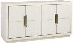 Lillian August Avery White Washed 4-Door Cabinet