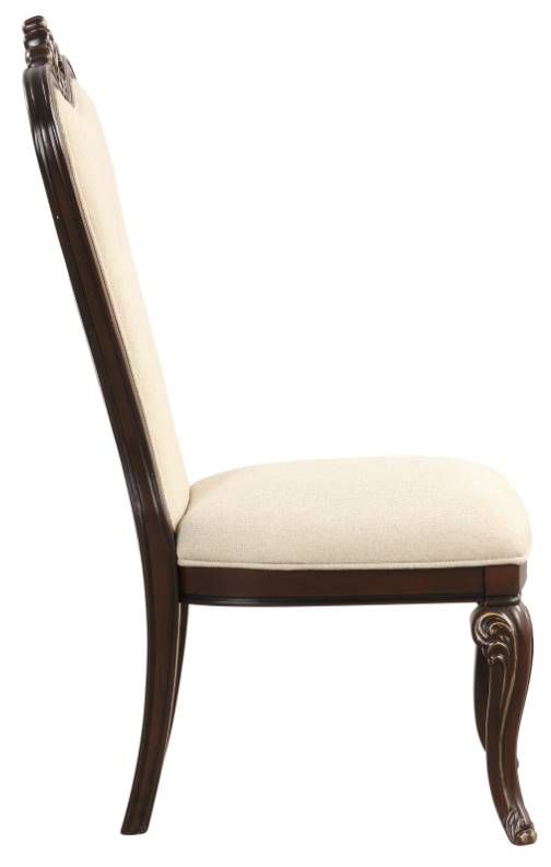 New Classic® Home Furnishings Montecito Beige/Cherry Diing Side Chair-3
