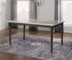 Powell® Willow Smokey White Dining Table with Dark Gray Base-1