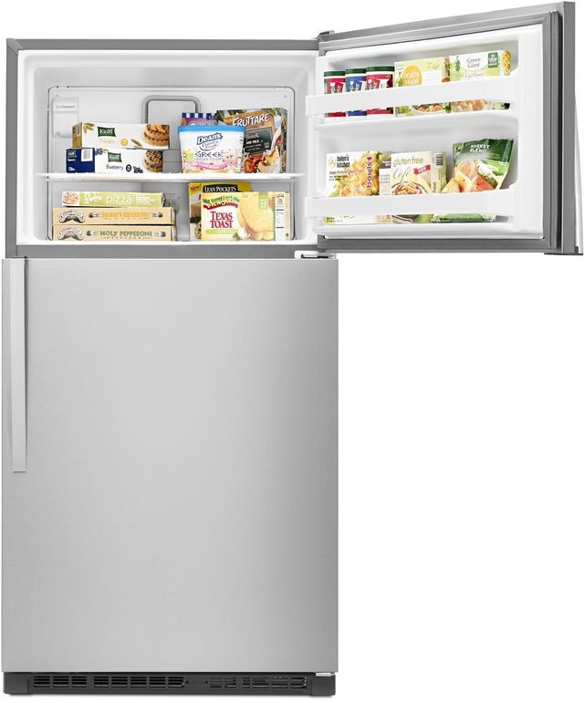 Whirlpool® 33 in. 20.5 Cu. Ft. Monochromatic Stainless Steel Top Freezer Refrigerator-6