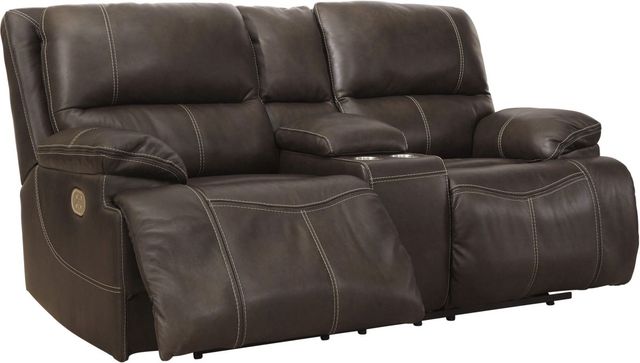 Signature Design by Ashley® Ricmen 3-Piece Walnut Power Reclining Sectional-2