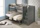 Elements International Sami Gray Twin Over Full Bunk and Loft Bed with Drawer Steps-1
