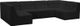 Meridian Furniture Relax 6-Piece Black Velvet Modular Sectional Set-0