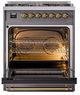 Ilve® Nostalgie II Series 30" Graphite Matte Pro Style Dual Fuel Range-4
