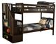 Kodiak Furniture Kelcie Dark Chocolate Twin/Twin Bunk Bed with Tray-0