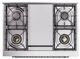 Ilve® Nostalgie II Noblesse 36'' Antique White Pro Style Dual Fuel Range with Chrome Trim-4