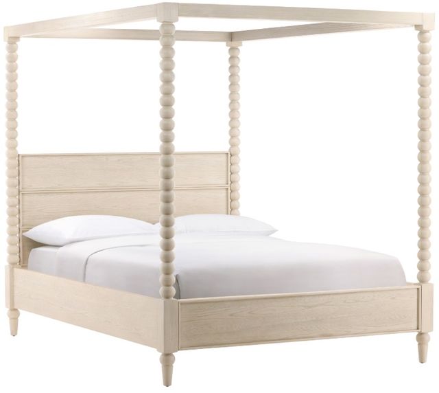 Dovetail Furniture Marcellina Whitewash King Poster Bed-0