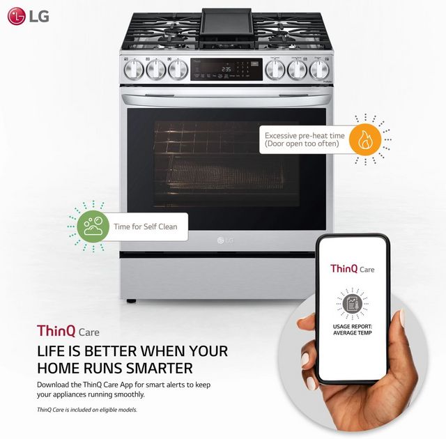 LG 30" PrintProof™ Stainless Steel Slide-In Gas Range-10