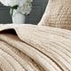 Olliix by Madison Park Signature Serene Linen King Cotton Hand Quilted Coverlet Set-4