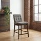 Coaster® Redbridge 2-Piece Gray/Walnut Upholstered Counter Stool Set-1