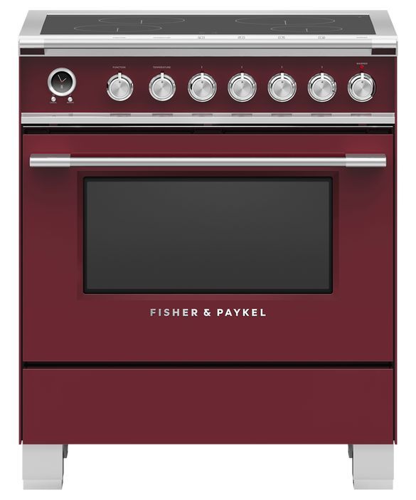 Fisher & Paykel Classic Series 9 30" Red Pro Style Induction Range-0