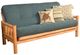 Kodiak Furniture Lodge Linen Aqua/Natural Full Futon with Mattress-0