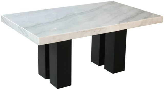 Steve Silver Co. Camila White Counter Table with Ebony Base-0