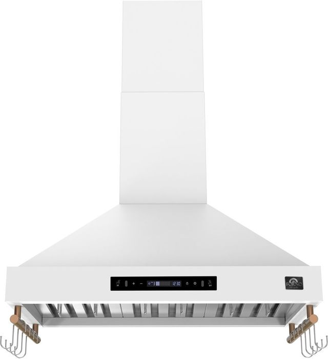 FORNO® Venezia Series Alta Qualita 36" White Wall Mounted Range Hood-0