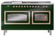 Ilve® Nostalgie II Noblesse 60'' Emerald Green Pro Style Dual Fuel Range with Copper Trim-1