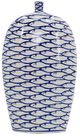 A & B Home Blue/White Hand Painted Accent Vase-0
