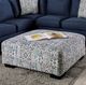 Furniture of America® Bayswater Navy Ottoman-1