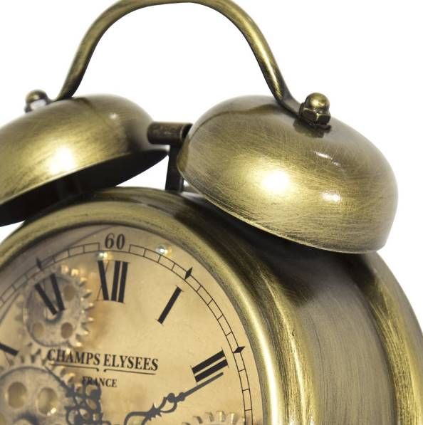 YHD Aged Bronze/Antique Brass Table Clock-4