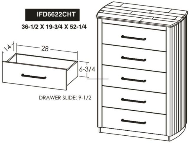 International Furniture Direct Mezquite Brown Chest-1