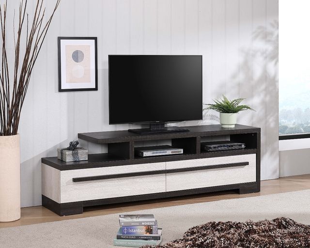 Crown Mark Remington Chalk/Ebony TV Stand-1
