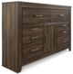 Signature Design by Ashley® Juararo 6-Piece Dark Brown King Panel Bed Set-2