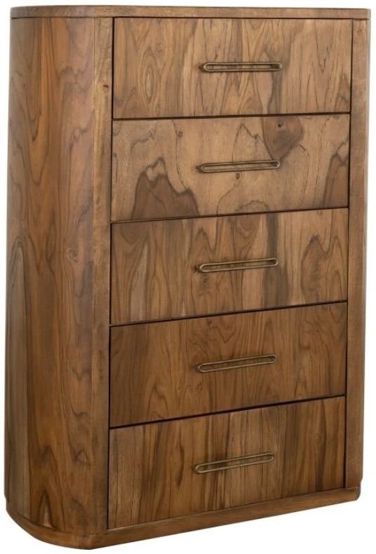 International Furniture Direct Balam Stained Brown Chest-0